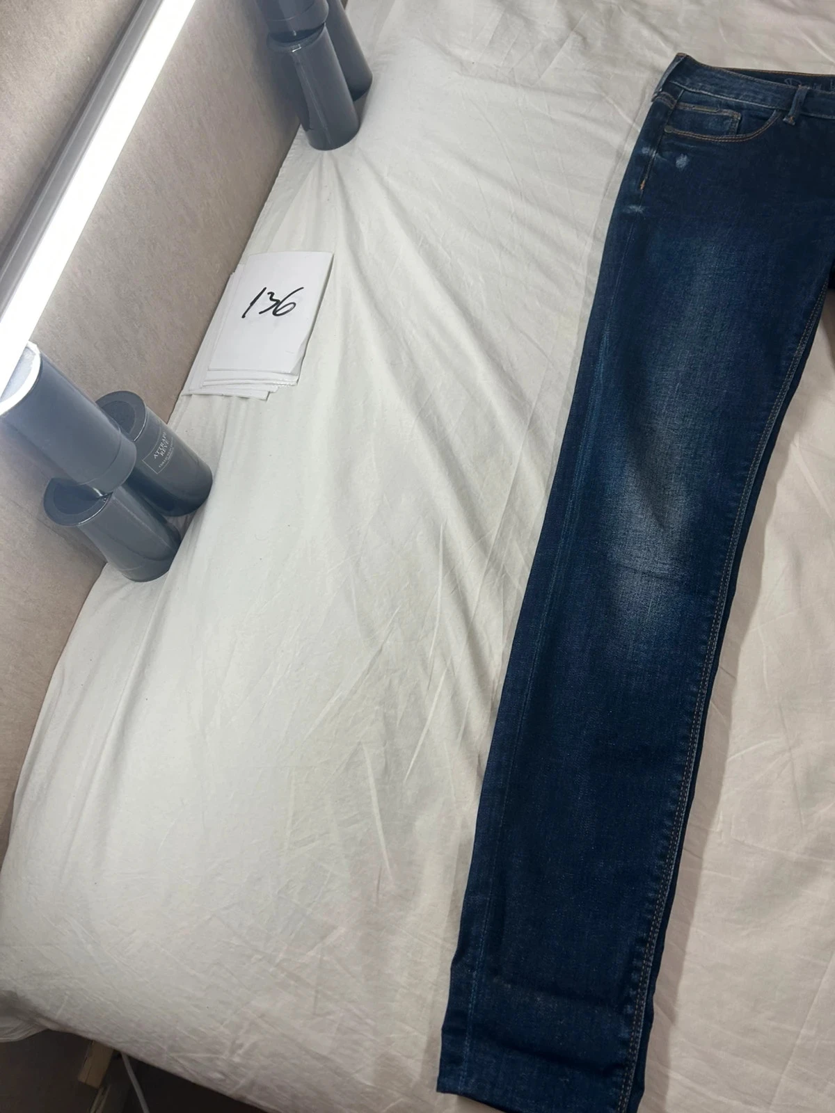 Navy blue slim fit jeans – photo 3